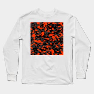 Black and orange Painting Camouflage Long Sleeve T-Shirt